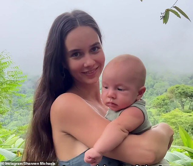Instagram influencer Shannen Michaela (pictured with her baby) posted a video promoting 'Jus Soli' – Latin for Soil Law – meaning a country's citizenship is based on being born there