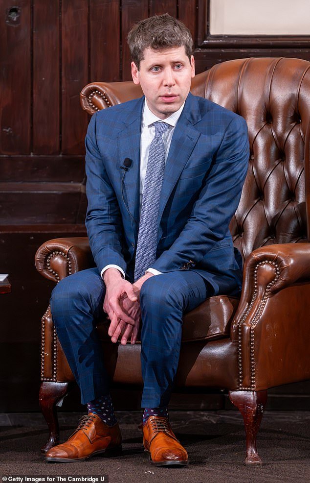 Technology whiz Sam Altman (pictured) openly admits that artificial intelligence will take over people's jobs, but he certainly didn't expect to be one of the first to disappear