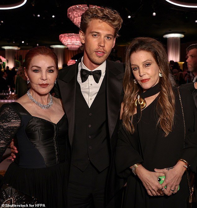 Final memory: Priscilla says the last time she and Lisa Marie were together was at the 2023 Golden Globes in January, where they made the case for Austin Butler to win Best Actor in a Motion Picture – Drama for his role as King Of Rock 'N Roll ;  photographed that evening