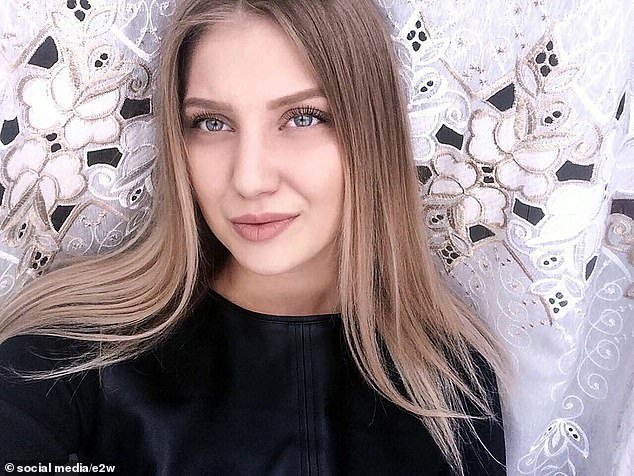 Vladislav Kanyus, 27, had served less than a year of his 17-year prison sentence for the murder of 23-year-old Vera Pekhteleva (pictured) before being released and recruited into the Russian army