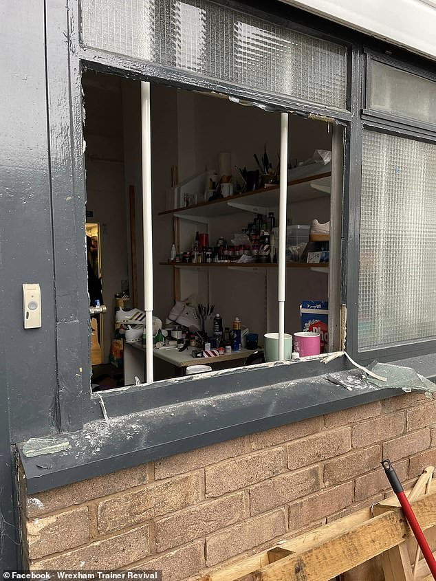 A local business in Wrexham was broken into and thousands of pounds worth of shares were seized