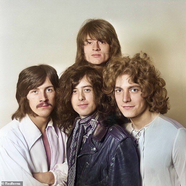 Led Zeppelin in 1968 (left to right): Drummer John Bonham, guitarist Jimmy Page, bassist John Paul Jones and singer Robert Plant