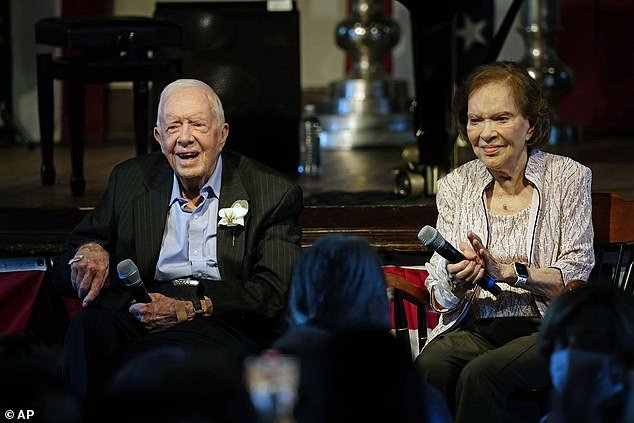 Former First Lady Rosalynn Carter has entered hospice care at her home, her family announced today.  She and President Carter are shown in 2021