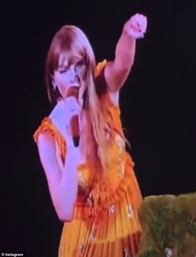 Scorching!  Shocking fan footage has revealed the moment fans shouted 'we need water' as they struggled with dehydration during Taylor Swift's electrifying concert in Brazil on Friday