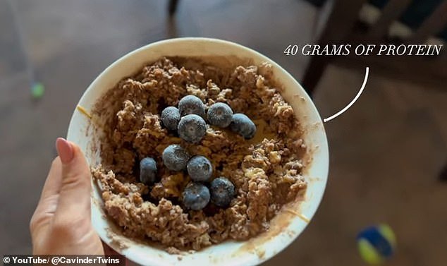 After enjoying their morning coffee, they made some oats, which contained 40 grams of protein