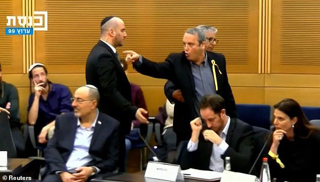 Families of relatives in Gaza clash with Israeli politicians during a Knesset committee meeting
