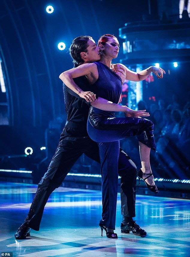 Support: Strictly fans praised Bobby Brazier and Dianne Buswell for their intense performance during Saturday night's show, which ended in a passionate almost-kiss
