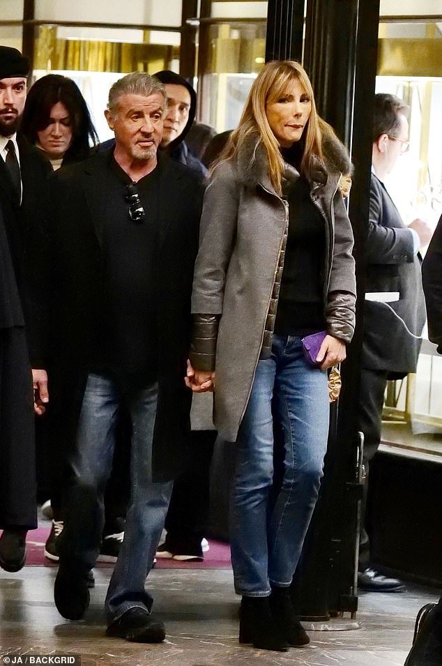 Retail therapy: Sylvester Stallone and his wife Jennifer Flavin enjoyed some retail therapy on Friday as they admired some luxury watches in Mayfair