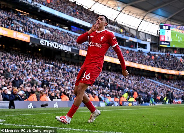 Trent Alexander-Arnold Will NOT Face Punishment From The FA For His Celebration After Scoring Against Manchester City... With The Defender Branding The Reactions 'really Funny'