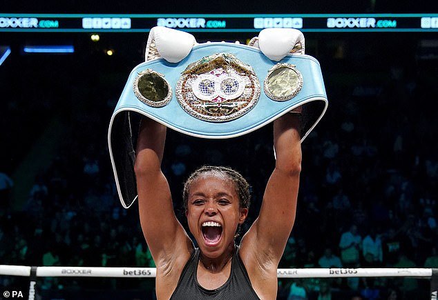 Natasha Jonas pictured in July after defeating Kandi Wyatt in an eighth-round stoppage