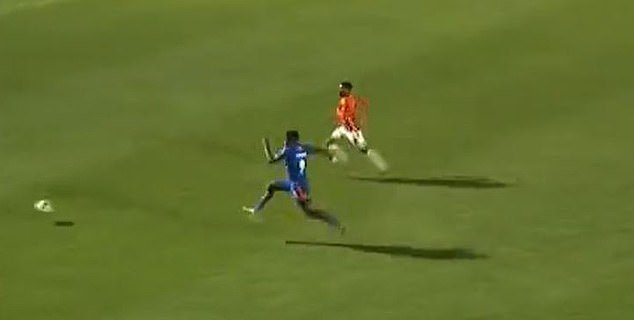 Mike Fondop did his best Antonio Rudiger impression with a bizarre running technique during Oldham's win over Barnet
