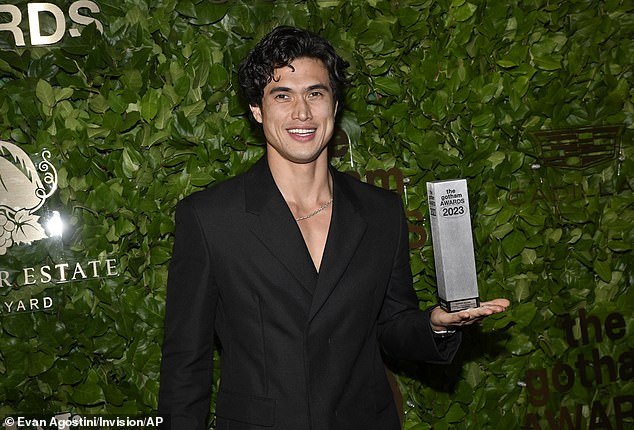 Charles (seen) accepted the Gotham Award for Outstanding Supporting Performance for May December on Monday evening
