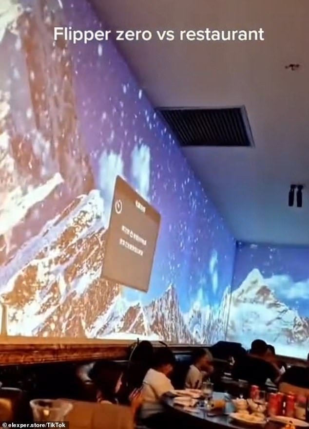 In a clip shared to social media, a user was able to use the FlipperZero to hack and disable electronic wallpaper in a restaurant