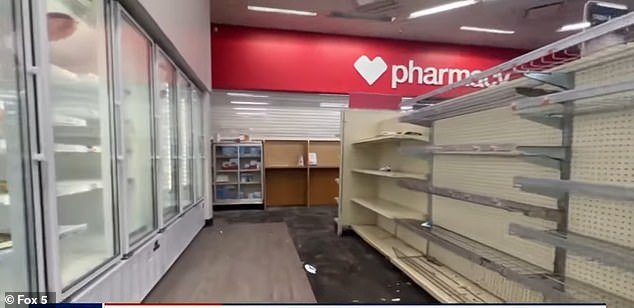 Desolate shelves greet visitors to DC's CVS, which is routinely cleared out by shoplifting kids on their way to or from school