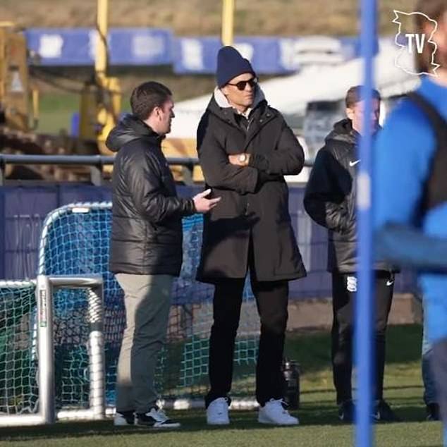 Brady watched Friday's practice session before Saturday afternoon's 0-0 draw