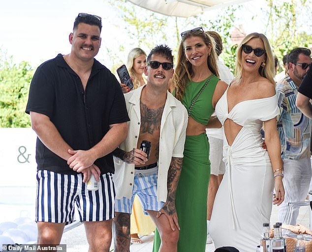 The trio mingled with a bevy of Married At First Sight stars and TV presenter Laura Csortan