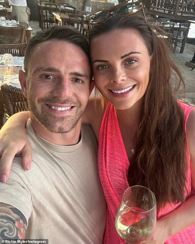 Skelton and husband Richie Myler split in April 2022 and shortly afterwards the rugby league great started a new romance with Stephanie Thirkill (pictured together)