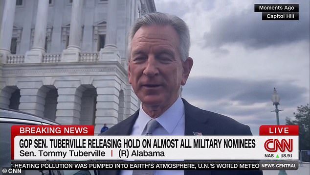 Tuberville held back high military promotions for ten months