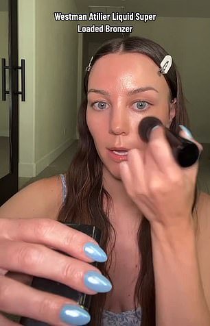 Madison's followers loved the simple beauty routine with just a few simple steps.  She then used the Westman Atelier Liquid Super Loaded Bronzer