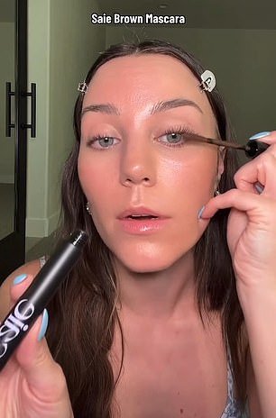 Madison uses a natural, brown Saie Mascara for a subtle pop