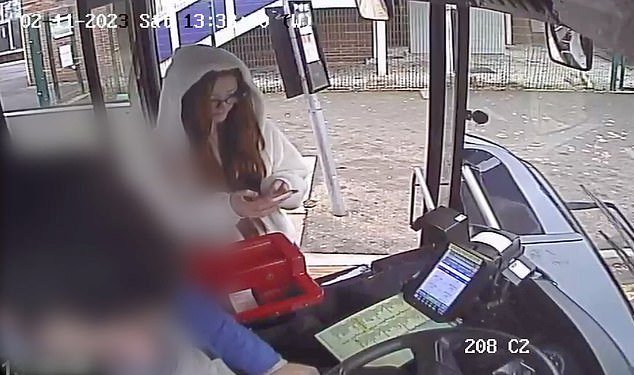 Brianna on her last bus journey to Culcheth before she was found stabbed to death in Linear Park