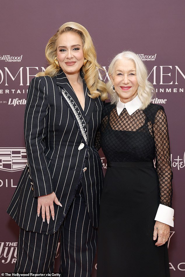 Mirren and Adele beamed with joy as they shared the spotlight