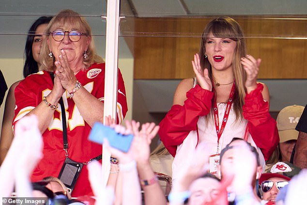 Swift attended her first Chiefs game on September 24, alongside Travis' mother Donna