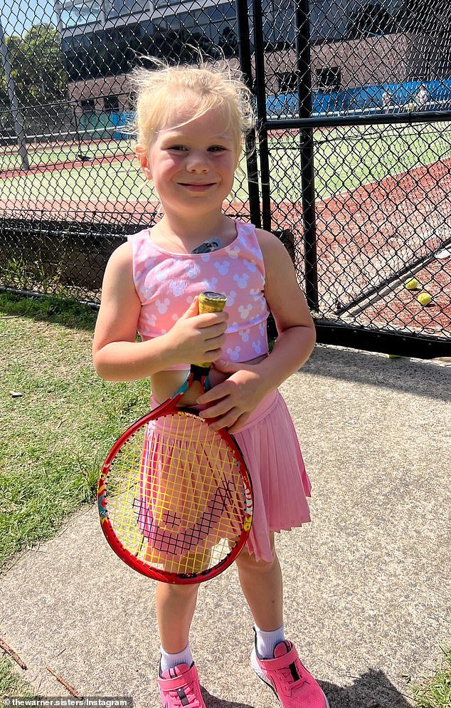Last week, little Isla demonstrated her skills with the racket in a recent video of herself taking tennis lessons