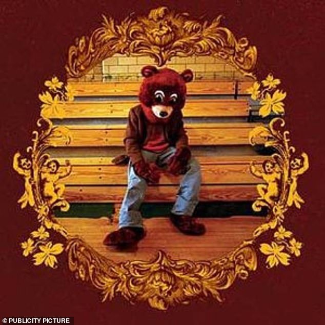 The first commercial use of the bear mascot came on the cover of West's debut single Through The Wire in September 2003, leading to it being used for the cover of his debut studio album The College Dropout (2004).