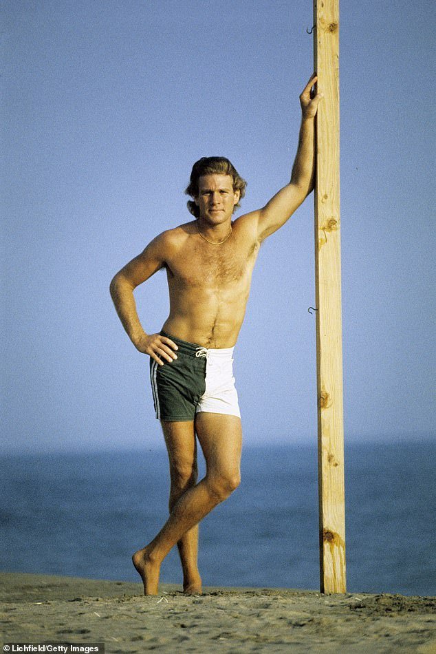 He had 70s hunk status;  O'Neal photographed in California in October 1974