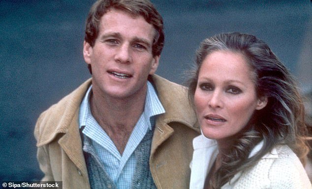 The cover boy also had a romance with Bond girl Ursula Andress;  seen in 1977