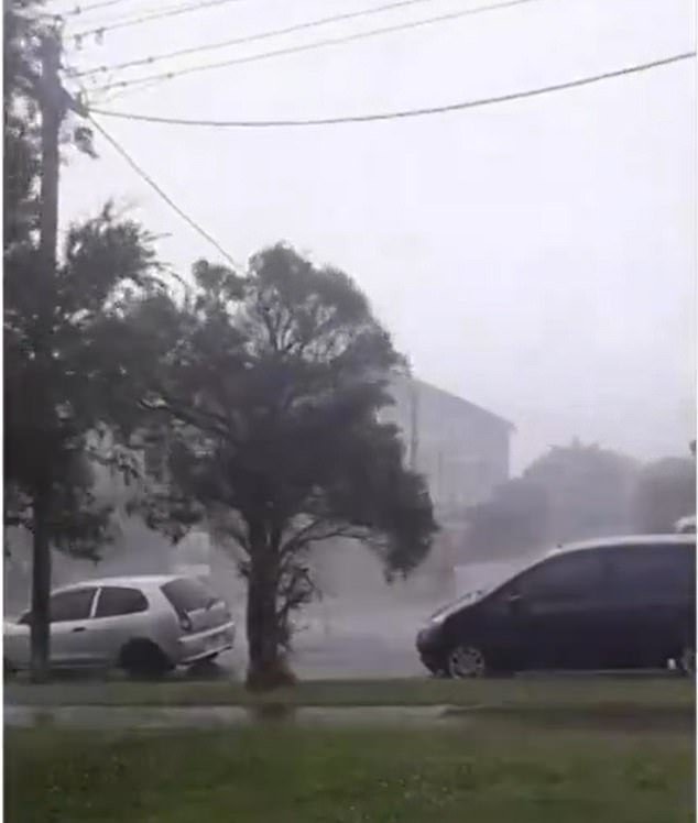 Damaging winds caused flash flooding in areas of NSW's north coast, with the weather bureau saying the weather system was 'fast-moving' and 'intense'