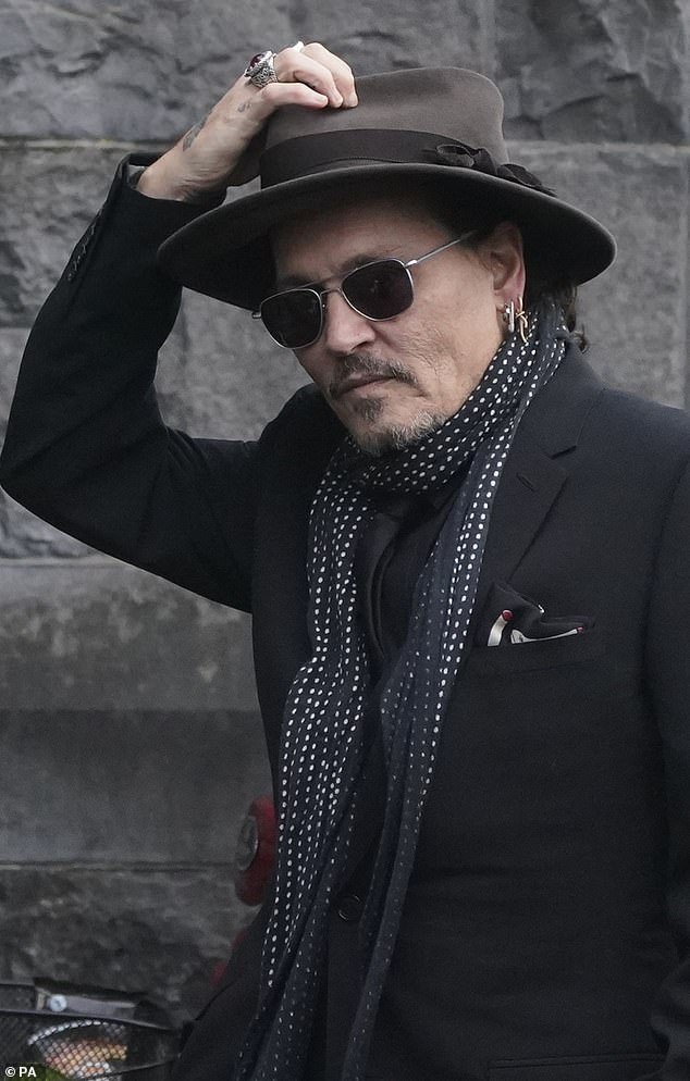 Johnny Depp arrives for Shane MacGowan's funeral at Saint Mary's of the Rosary Church