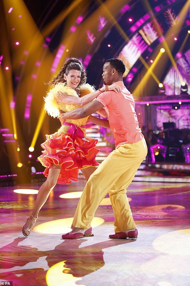 Annabel had performed both the salsa and a Viennese waltz during Saturday's show, but was bottom of the leaderboard