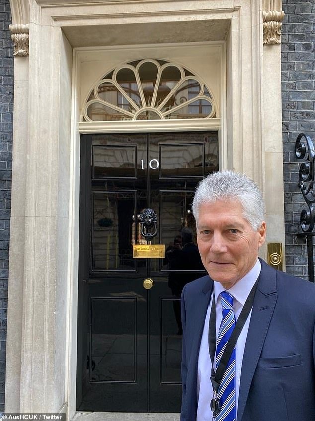 Mr Smith (pictured outside 10 Downing Street) was believed to be the Prime Minister's third choice for the role of ambassador as the government struggled to fill the post for almost a year.