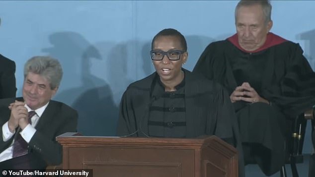 Despite calls for Gay's resignation, Harvard has endorsed its 30th president (pictured at July's inauguration) and announced that she will remain in her position with the full support of the Ivy League university's governing body, the board of directors said. university announced on Tuesday.
