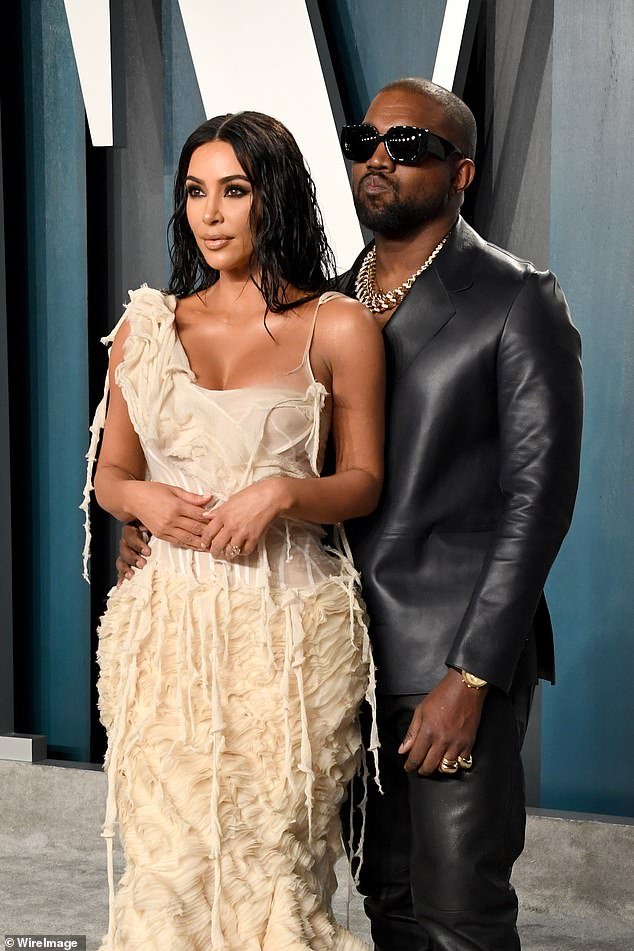 West shares four children with ex-wife Kim Kardashian (photo 2020)