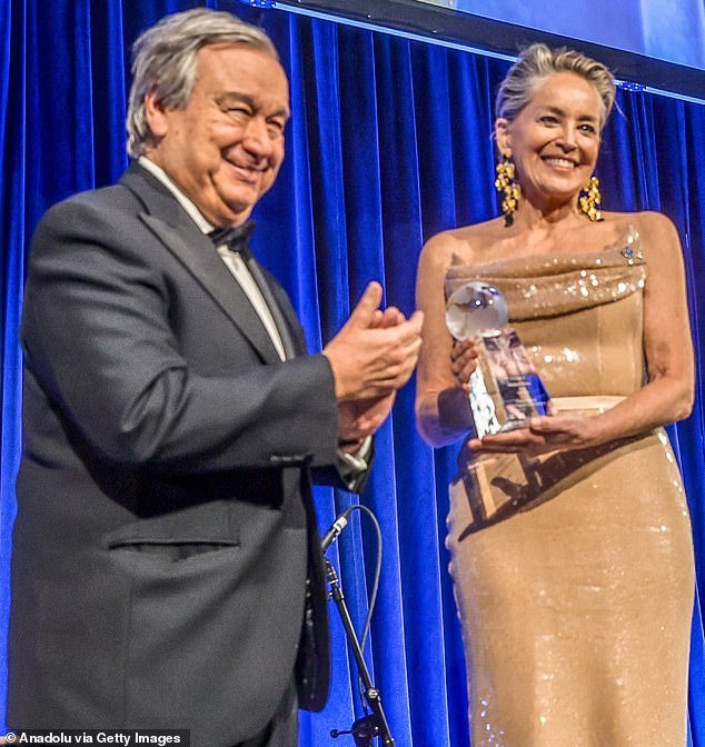 Her gong was presented to her by António Guterres, Secretary General of the United Nations, who was Prime Minister of Portugal before his current eminence.