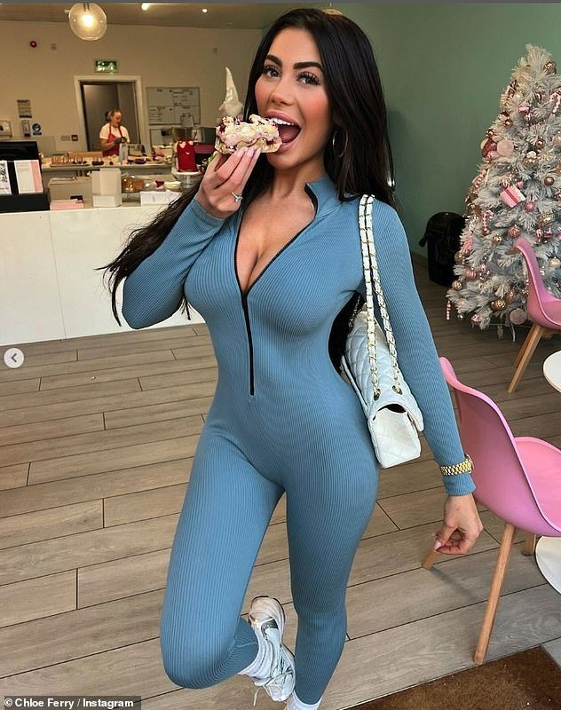 The Geordie Shore star was posing with a sweet treat for a sponsored post when fans noticed the alleged Photoshop mistake