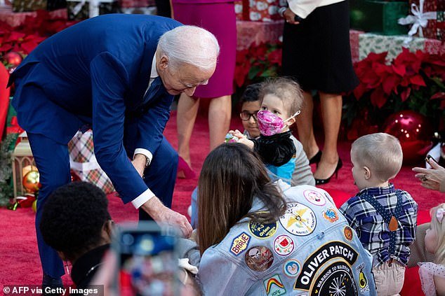 Joe Biden greets patients and their families at Children's National Hospital