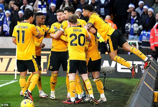 Wolves moved level on points with Sunday's visitors after beating them 2-1 at Molineux