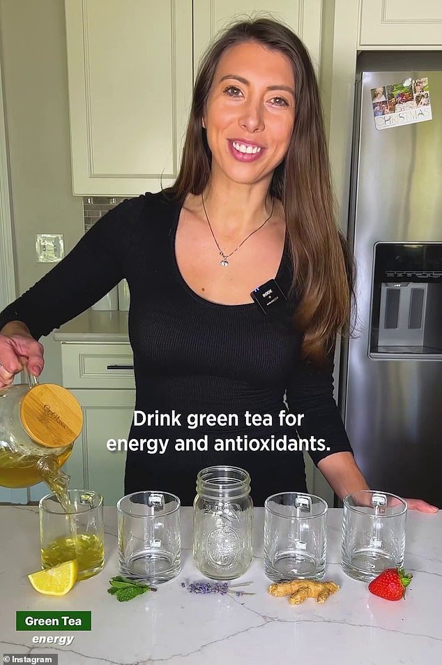 Amanda gushed about the benefits of green tea, which she said can help give you more energy