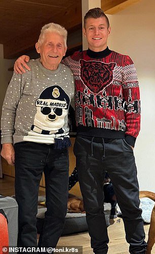 Toni Kroos and Neymar were also among the footballers who showed off their Christmas spirit