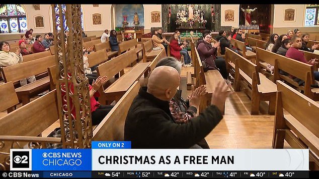 Soto received an enthusiastic reception when he spent the first Christmas Eve since his release with Diana at his local Catholic church, where he laid 42 red roses to mark his years in prison.