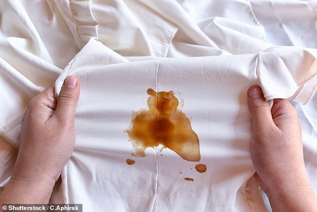 Getting stubborn oil stains on clothes is a common Christmas blunder, but Sarah said even the deepest stains can be removed with the right method and it's better to take action sooner rather than later
