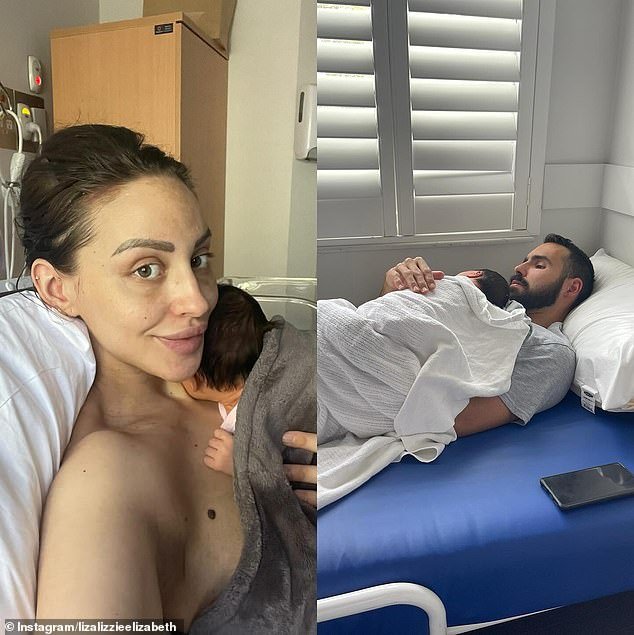 The reality star announced the joyful arrival via Instagram by sharing two photos of herself and Alexander cuddling their bundle of joy in the hospital