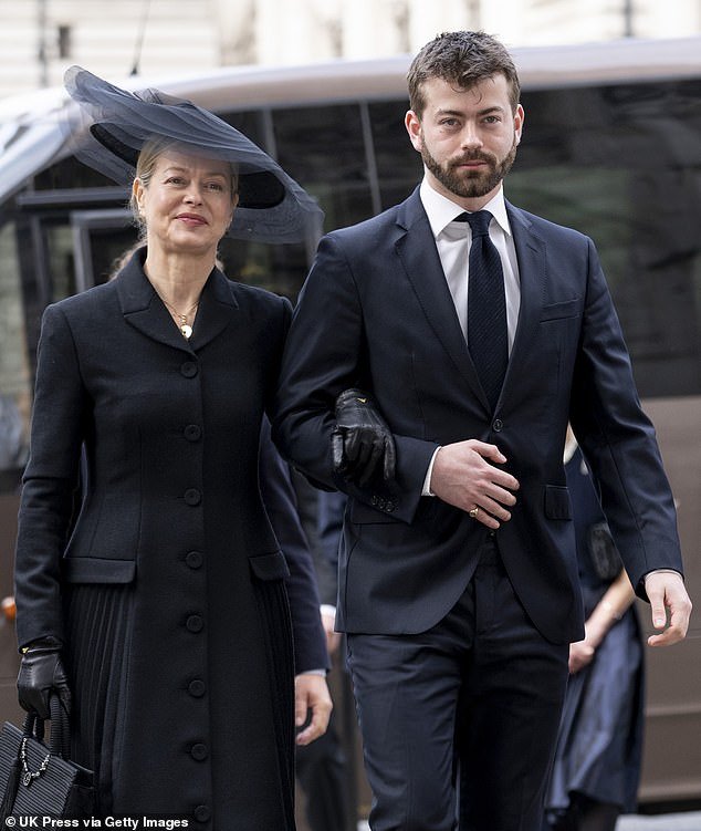 Cassius was at his mother's side to attend the memorial service for the Duke of Edinburgh at Westminster Abbey in March 2022
