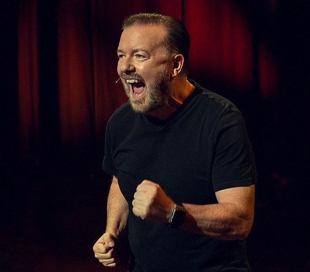 Ricky Gervais: Armageddon debuted at number one on Netflix's Top 10 TV Shows in the US chart after becoming available on the streaming platform on Christmas Day