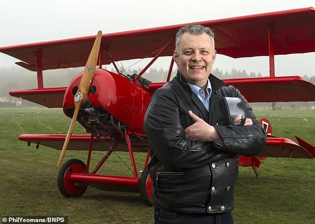 Brueggemann fulfilled his childhood dream of emulating German fighter pilot Manfred von Richtofen by flying it over the East Anglian countryside.