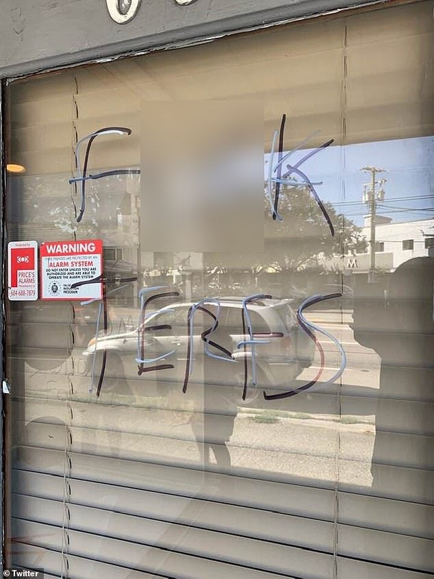 In August 2019, another offensive message was scrawled on the shelter's windows